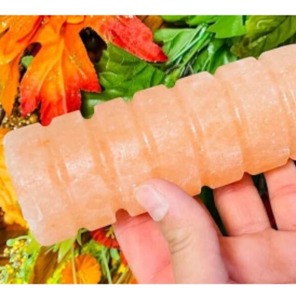 Just Himalayan Pink Salt Roller Foot Yoga Back Neck Pain Relief Sports Therapy - Picture 1 of 2